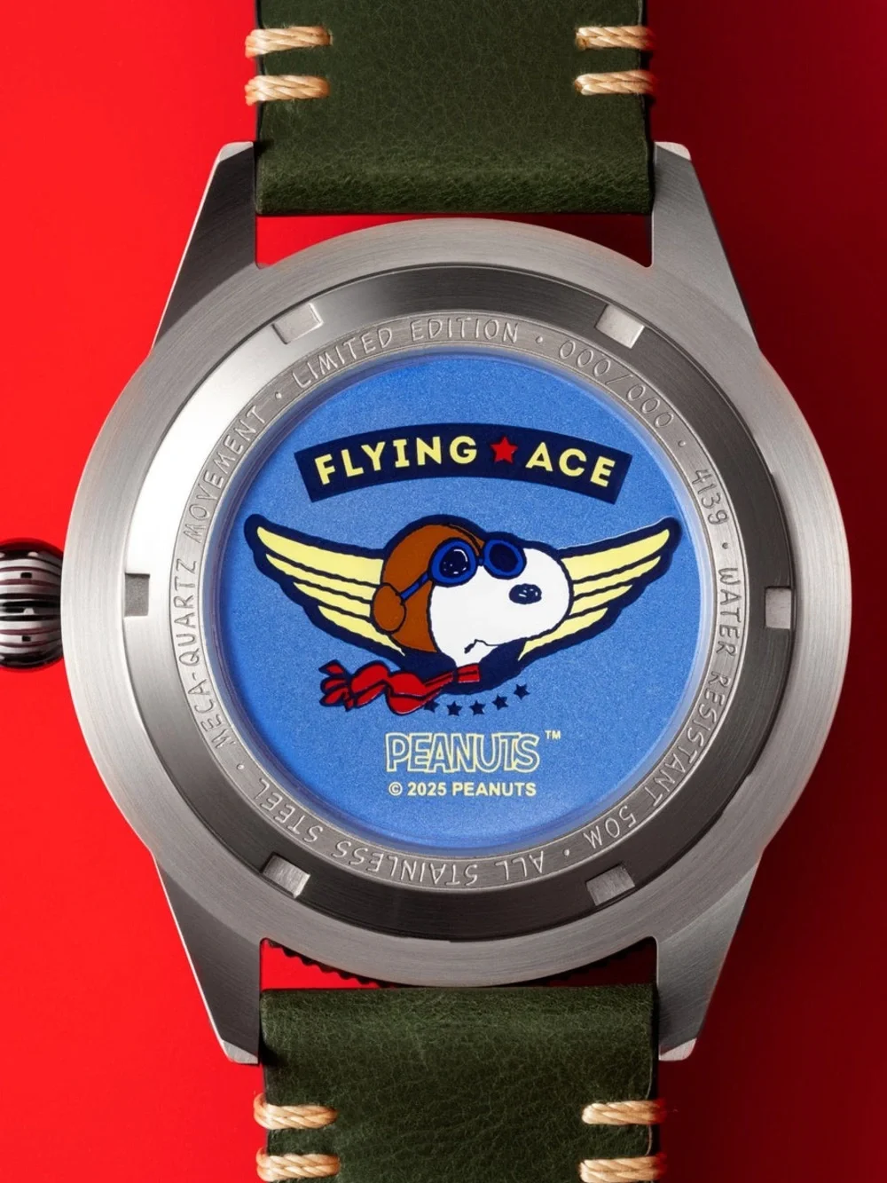 AVI-8 Flyboy Airmaster 40 Meca-Quartz Peanuts Snoopy Flying Ace Watch